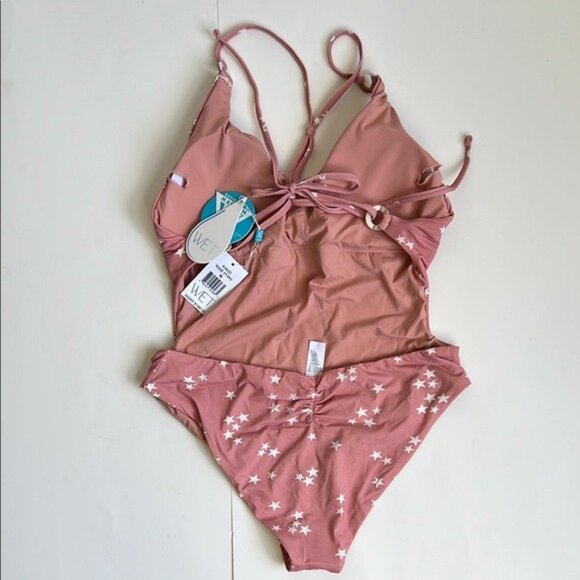 NWT WET Swimwear Aria Monokini in Rose Stars - M - Picture 5 of 8